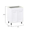 Hugo&Borg Rosemont 27 X 34.5 X 24.88 Glacier White Door And Drawer Base Semi-Custom Cabinet