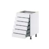 Hugo&Borg Rosemont 21 X 34.5 X 24.88 Glacier White Drawer Base Semi-Custom Cabinet
