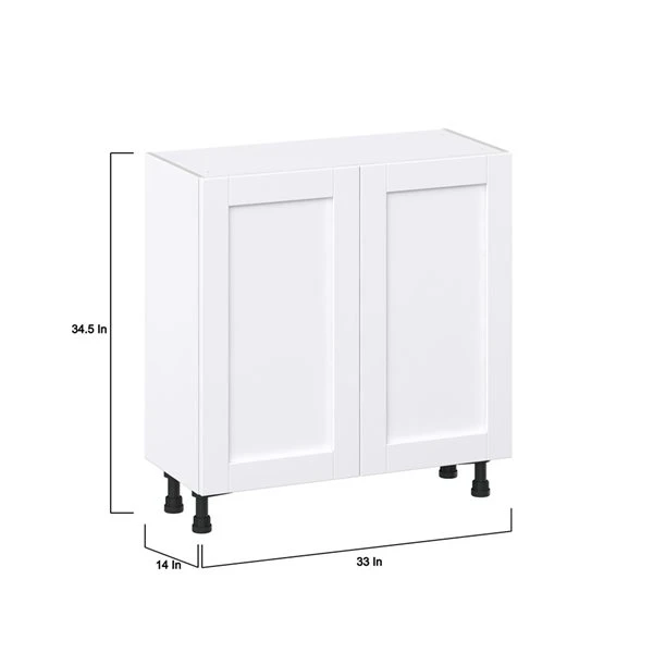 Hugo&Borg Rosemont 33 X 34.5 X 14.88 Glacier White Door Base Semi-Custom Cabinet 2 Hugo&Borg Rosemont 33 X 34.5 X 14.88 Glacier White Door Base Semi-Custom Cabinet - Image 2