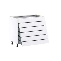Hugo&Borg Rosemont 36 X 34.5 X 24.88 Glacier White Drawer Base Semi-Custom Cabinet 6 Hugo&Borg Rosemont 36 X 34.5 X 24.88 Glacier White Drawer Base Semi-Custom Cabinet -Alliedbas Shop 332015075 AlternateImage2 l