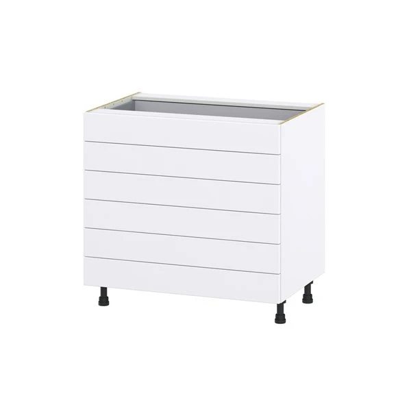 Hugo&Borg Rosemont 36 X 34.5 X 24.88 Glacier White Drawer Base Semi-Custom Cabinet 4 Hugo&Borg Rosemont 36 X 34.5 X 24.88 Glacier White Drawer Base Semi-Custom Cabinet - Image 4