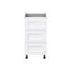 Hugo&Borg Rosemont 18 X 34.5 X 24.88 Glacier White Drawer Base Semi-Custom Cabinet