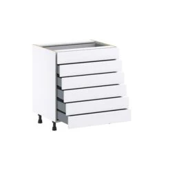 Hugo&Borg Rosemont 30 X 34.5 X 24.88 Glacier White Drawer Base Semi-Custom Cabinet 7 Hugo&Borg Rosemont 30 X 34.5 X 24.88 Glacier White Drawer Base Semi-Custom Cabinet -Alliedbas Shop 332015080 AlternateImage2 l