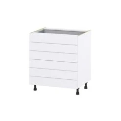 Hugo&Borg Rosemont 30 X 34.5 X 24.88 Glacier White Drawer Base Semi-Custom Cabinet