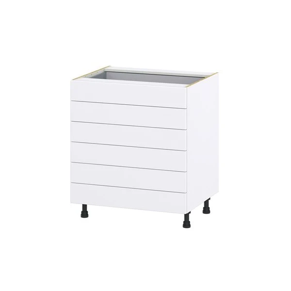 Hugo&Borg Rosemont 30 X 34.5 X 24.88 Glacier White Drawer Base Semi-Custom Cabinet 1 Hugo&Borg Rosemont 30 X 34.5 X 24.88 Glacier White Drawer Base Semi-Custom Cabinet