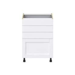 Hugo&Borg Rosemont 24 X 34.5 X 24.88 Glacier White Drawer Base Semi-Custom Cabinet -Alliedbas Shop 332015085 AlternateImage3 l