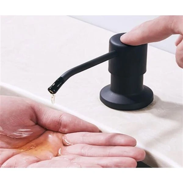 Drop Bath And Kitchen 250-ml Deck Mount Black Soap And Lotion Dispenser 5 Drop Bath And Kitchen 250-ml Deck Mount Black Soap And Lotion Dispenser - Image 5