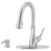 Pfister Tegley 1-Handle Pull-Down Kitchen Faucet And Soap Dispenser - Stainless Steel