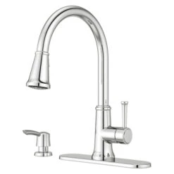 Pfister Renato Pull-Down Chromed 1-Handle Kitchen Faucet -Alliedbas Shop 56305323 L