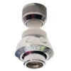 Master Plumber Double Aerator - Swivel - 360 Degrees - White And Chrome