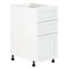 Eklipse Perle Base Kitchen Cabinet With Drawers - 15 1/8-in X 34 3/4-in - White