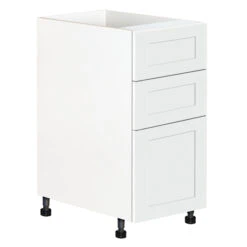 Eklipse Perle Base Kitchen Cabinet With Drawers - 15 1/8-in X 34 3/4-in - White