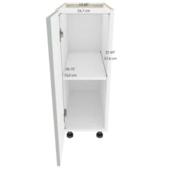 Eklipse Angelite Base Kitchen Cabinet - 1 Shelf - 12-in X 34 3/4-in - Grey 7 Eklipse Angelite Base Kitchen Cabinet - 1 Shelf - 12-in X 34 3/4-in - Grey -Alliedbas Shop 75396478c L