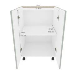 Eklipse Angelite Base Kitchen Cabinet - 2 Doors - 23 15/16-in X 34 3/4-in - Grey 9 Eklipse Angelite Base Kitchen Cabinet - 2 Doors - 23 15/16-in X 34 3/4-in - Grey -Alliedbas Shop 75396481c L