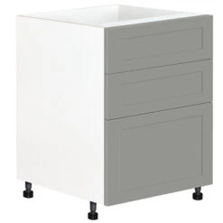 Eklipse Angelite Base Kitchen Cabinet With Drawers - 23 15/16-in X 34 3/4-in - Grey