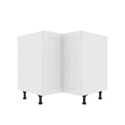 Eklipse Perle 36 1/4-in X 34 3/4-in White Thermoplastic 2-Door Corner Shaker Kitchen Cabinet -Alliedbas Shop 75396490 L