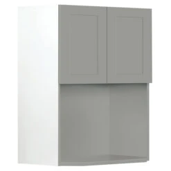 Eklipse 2-Door Polymer Microwave Cabinet - 24-in X 30-in - Angelite