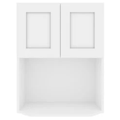 Eklipse 2-Door Polymer Microwave Wall Cabinet - 24-in X 30-in - Perle