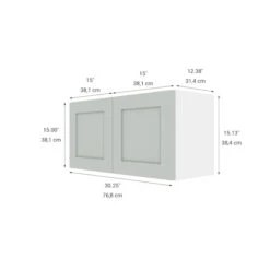 Eklipse Wall Cabinet - Angelite - 30 1/4-in X 15 1/8-in -Alliedbas Shop 75396505b L