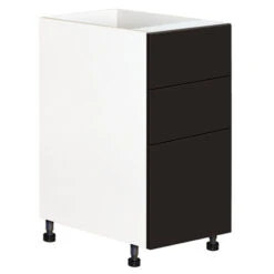 Eklipse Onyx Base Kitchen Cabinet With Drawers - 15 1/8-in X 34 3/4-in - Black