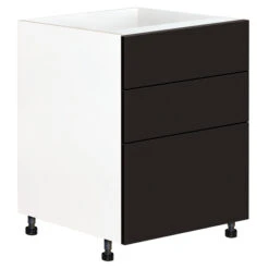 Eklipse Onyx Base Kitchen Cabinet With Drawers - 23 15/16-in X 34 3/4-in - Black