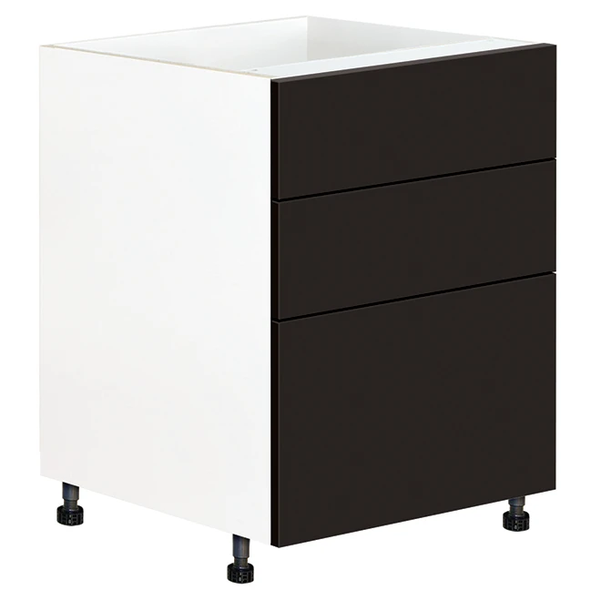 Eklipse Onyx Base Kitchen Cabinet With Drawers - 23 15/16-in X 34 3/4-in - Black 1 Eklipse Onyx Base Kitchen Cabinet With Drawers - 23 15/16-in X 34 3/4-in - Black