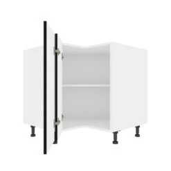 Eklipse Onyx Kitchen Corner Base Cabinet - 36 1/4-in X 34 3/4-in - Black -Alliedbas Shop 75396524c L