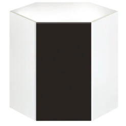 Eklipse Corner Wall Cabinet - Onyx - 24 1/4-in X 30 1/4-in