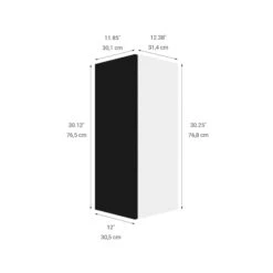 Eklipse Wall Cabinet - Onyx - 12-in X 30 1/4-in