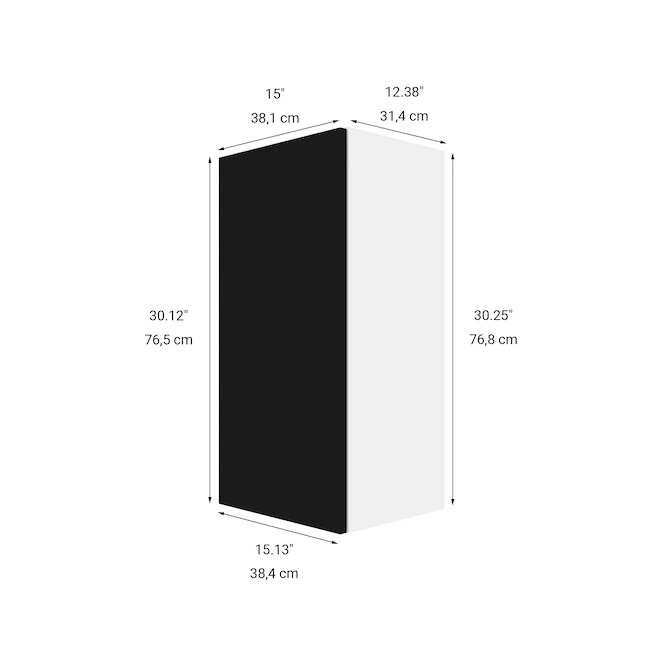 Eklipse Wall Cabinet - Onyx - 15 1/8-in X 30 1/4-in 2 Eklipse Wall Cabinet - Onyx - 15 1/8-in X 30 1/4-in - Image 2