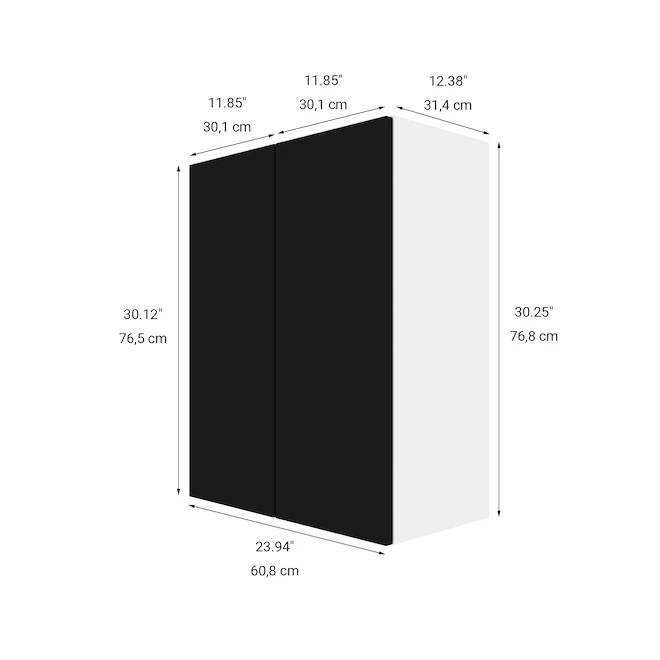 Eklipse Wall Cabinet - Onyx - 23 15/16-in X 30 1/4-in 5 Eklipse Wall Cabinet - Onyx - 23 15/16-in X 30 1/4-in - Image 5