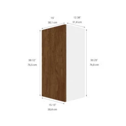 Eklipse Wall Cabinet - Saphir - 15 1/8-in X 30 1/4-in -Alliedbas Shop 75396549b L