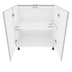 Eklipse Angelite Base Cabinet - 2 Doors - 33-in - Polymer - Grey 8 Eklipse Angelite Base Cabinet - 2 Doors - 33-in - Polymer - Grey -Alliedbas Shop 75396564c L