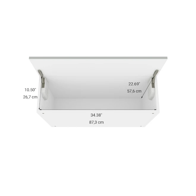 Eklipse Angelite Horizontal Wall Cabinet - 1 Door - 36-in X 24-in - Polymer - Grey 1 Eklipse Angelite Horizontal Wall Cabinet - 1 Door - 36-in X 24-in - Polymer - Grey