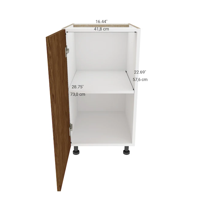 Eklipse Saphir Base Cabinet - 1 Door - 18-in - Melamine - Woodgrain 2 Eklipse Saphir Base Cabinet - 1 Door - 18-in - Melamine - Woodgrain - Image 2
