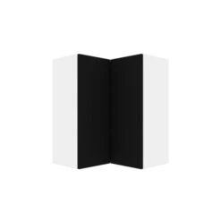 Eklipse Onyx 2-Door 2-Shelf Corner Wall Cabinet - 24-in X 30-in - Polymer -Alliedbas Shop 75396589 L