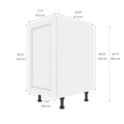 Eklipse Perle 18-in 1-Door Base Cabinet - Polymer - Matte White 7 Eklipse Perle 18-in 1-Door Base Cabinet - Polymer - Matte White -Alliedbas Shop 75396601b L