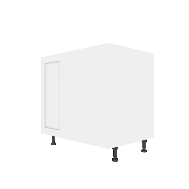Eklipse Perle Hidden Corner Base Cabinet - 1 Door - 36-in - Polymer - Matte White 2 Eklipse Perle Hidden Corner Base Cabinet - 1 Door - 36-in - Polymer - Matte White - Image 2