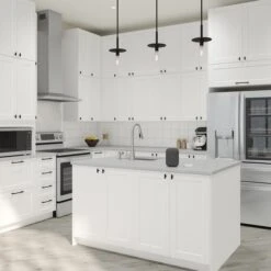 Ebsu Eklipse 2 Doors 2 Shelves Wall Corner Cabinet - Polymer - 24-in X 30-in - Perle