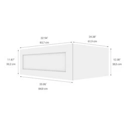 Eklipse Perle Horizontal Wall Cabinet - 1 Door - 33-in X 24-in - Polymer - Matte White 7 Eklipse Perle Horizontal Wall Cabinet - 1 Door - 33-in X 24-in - Polymer - Matte White -Alliedbas Shop 75396610b L