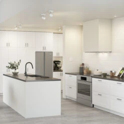 Eklipse Perle Horizontal Wall Cabinet - 1 Door - 36-in X 24-in - Polymer - Matte White -Alliedbas Shop 75396611d L