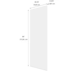 Eklipse By EBSU Perle Panel - Polymer 30-in X 85-in Matte White 7 Eklipse By EBSU Perle Panel - Polymer 30-in X 85-in Matte White -Alliedbas Shop 75396612b L