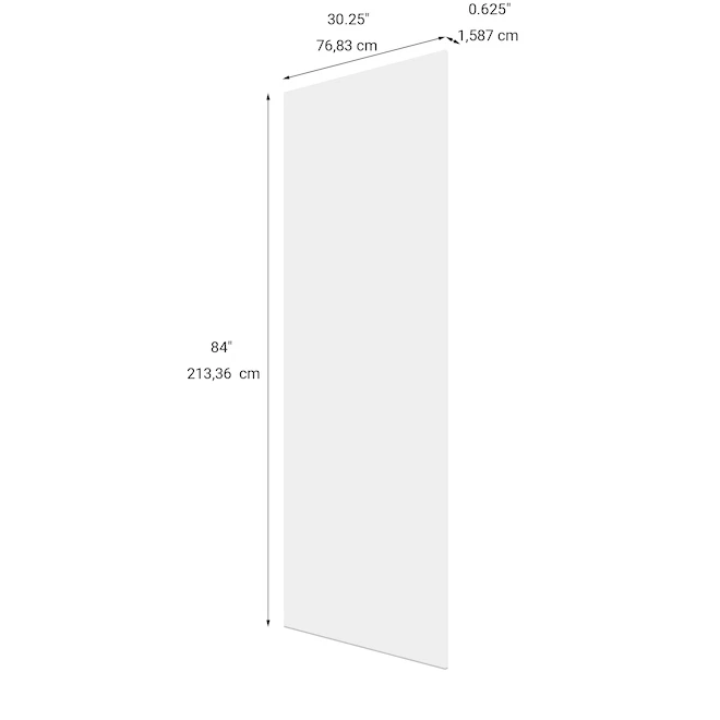 Eklipse By EBSU Perle Panel - Polymer 30-in X 85-in Matte White 3 Eklipse By EBSU Perle Panel - Polymer 30-in X 85-in Matte White - Image 3