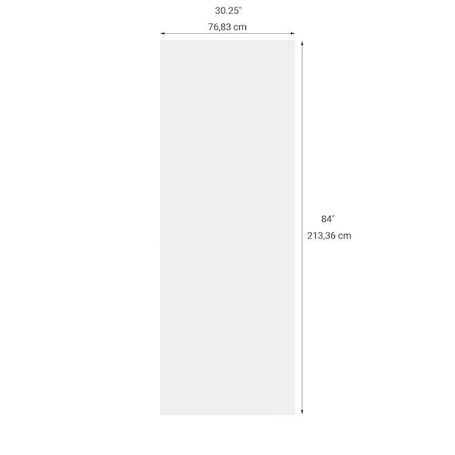 Eklipse By EBSU Perle Panel - Polymer 30-in X 85-in Matte White 2 Eklipse By EBSU Perle Panel - Polymer 30-in X 85-in Matte White - Image 2