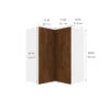 Armoire Murale D'encoignure Eklipse D'Ebsu à 2 Portes Et 2 Tablettes, Polymère, 24 Po X 30 Po, Grain De Bois