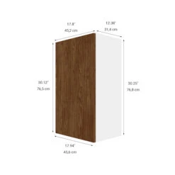Ebsu Eklipse 1 Door 2 Shelves Wall Cabinet - Laminate Finish - 18-in X 30-in - Woodgrain 8 Ebsu Eklipse 1 Door 2 Shelves Wall Cabinet - Laminate Finish - 18-in X 30-in - Woodgrain -Alliedbas Shop 75396614b L