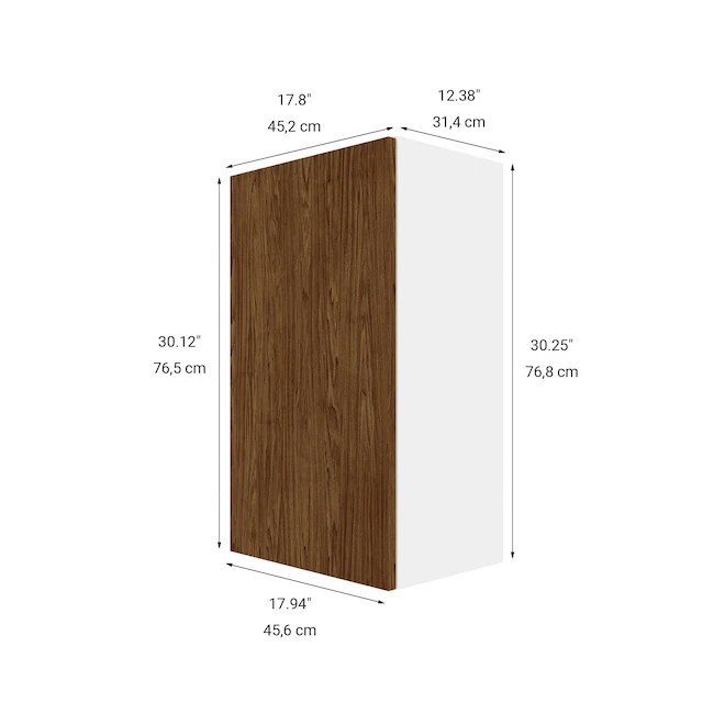 Ebsu Eklipse 1 Door 2 Shelves Wall Cabinet - Laminate Finish - 18-in X 30-in - Woodgrain 4 Ebsu Eklipse 1 Door 2 Shelves Wall Cabinet - Laminate Finish - 18-in X 30-in - Woodgrain - Image 4