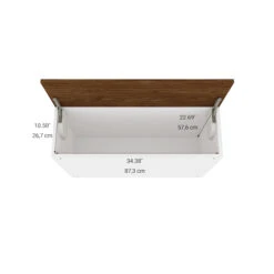 Eklipse Saphir Horizontal Wall Cabinet - 1 Door - 36-in X 24-in - Melamine - Woodgrain