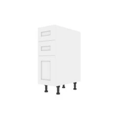 Eklipse 3-Drawer Base Cabinet - Perle - 34.75-in X 12-in - White