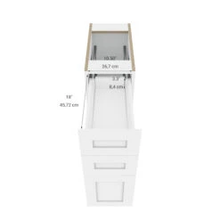 Eklipse 3-Drawer Base Cabinet - Perle - 34.75-in X 12-in - White 9 Eklipse 3-Drawer Base Cabinet - Perle - 34.75-in X 12-in - White -Alliedbas Shop 75396623c L